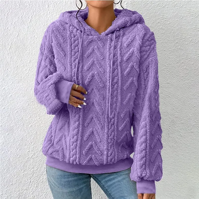 Akivide Womens Oversized Fuzzy Fleece Hoodies Fall Winter Warm Loose Sherpa Long Sleeve Drawstring Pullover Sweatshirt Outfit