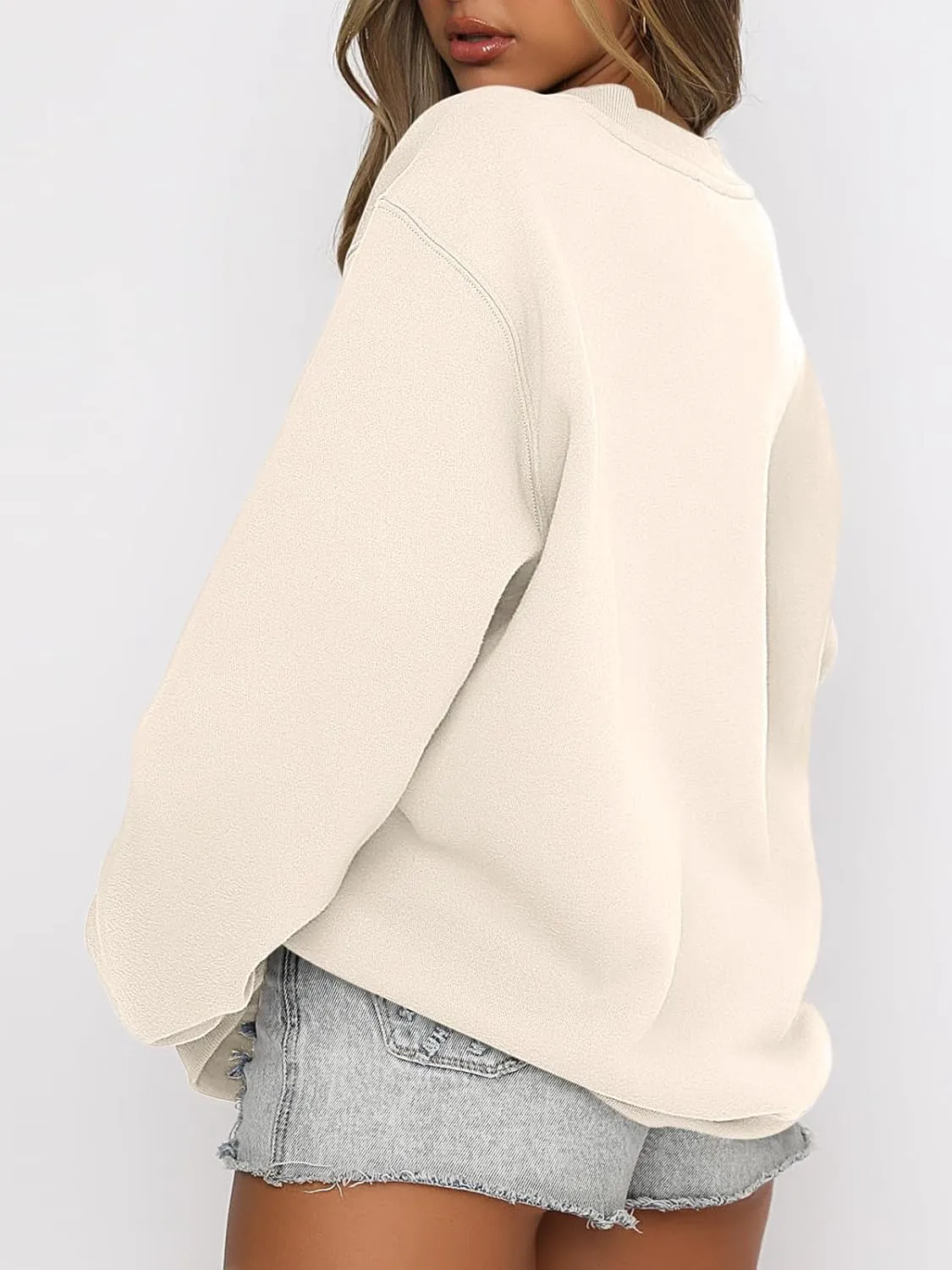 ANRABESS Women's Sweatshirts Crewneck Fleece Oversized Pullover Hoodies Cute Shirts Tops Teen Girls Preppy Clothes 2025