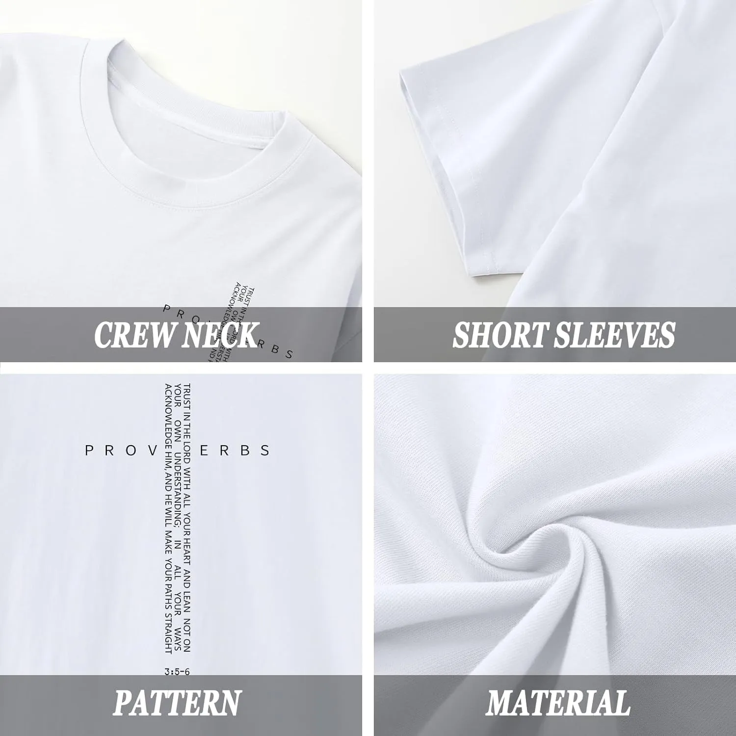 Christian Shirts for Men Vintage Religious Cross Bible Verse T-Shirt Jesus Faith Tshirt Inspirational Graphic Tees