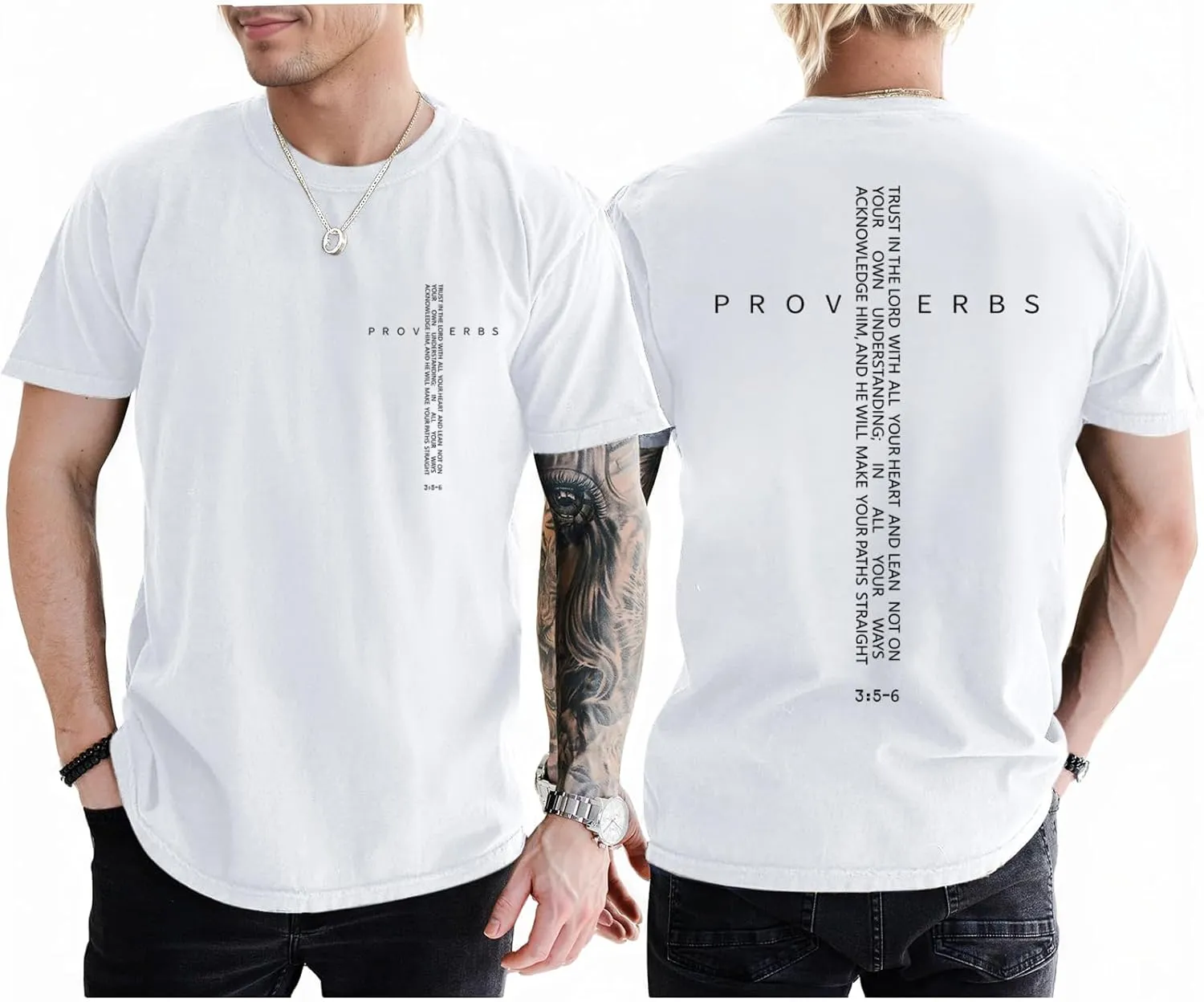 Christian Shirts for Men Vintage Religious Cross Bible Verse T-Shirt Jesus Faith Tshirt Inspirational Graphic Tees
