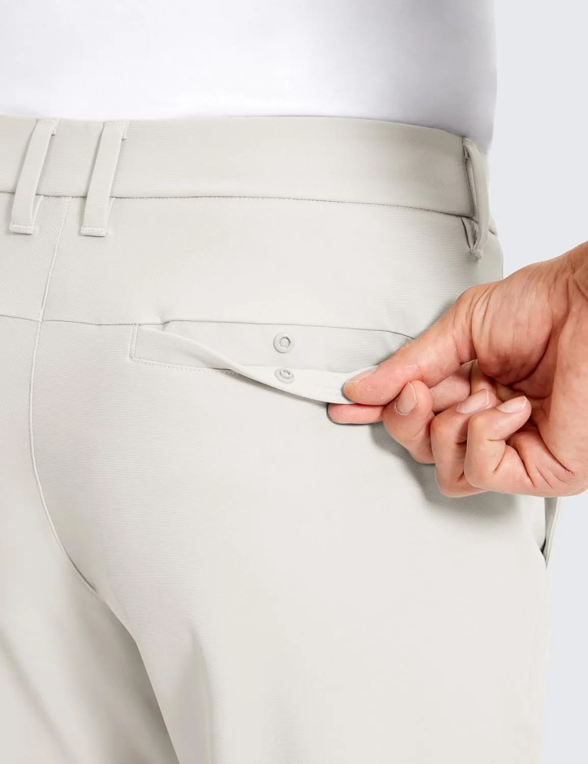 CRZ YOGA Men's All Day Comfy Golf Pants - 30"/32"/34" Quick Dry Lightweight Work Casual Trousers with Pockets