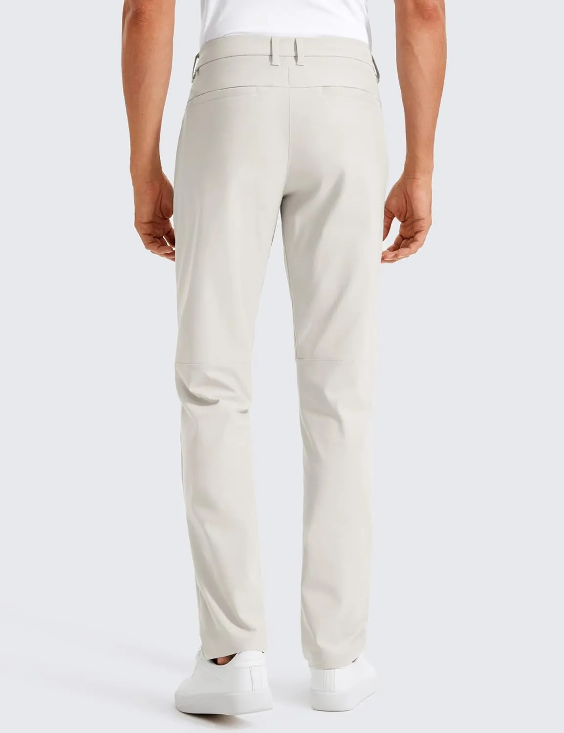 CRZ YOGA Men's All Day Comfy Golf Pants - 30"/32"/34" Quick Dry Lightweight Work Casual Trousers with Pockets