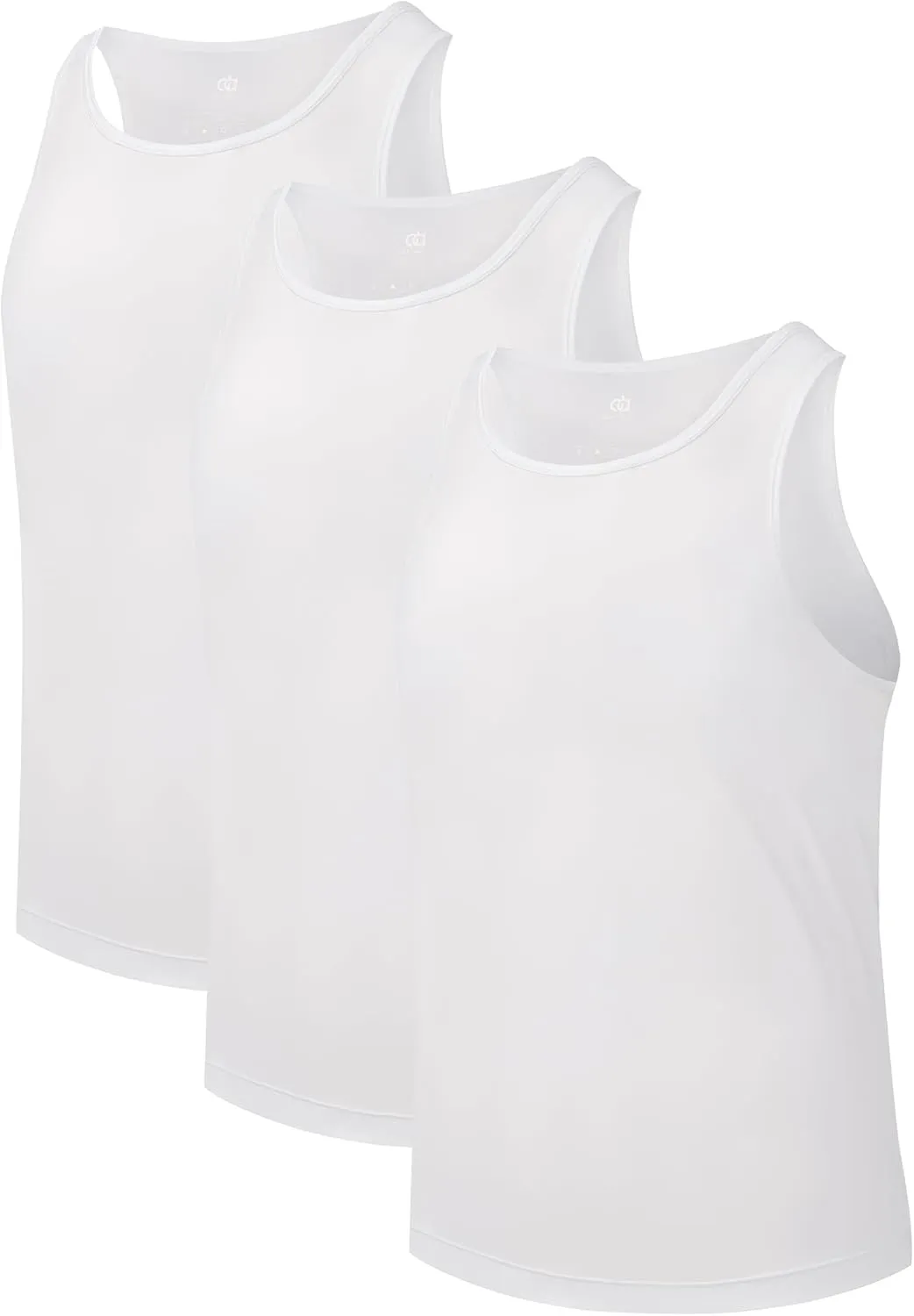 DAVID ARCHY Men's Undershirts Tank Top Crew Neck Sleeveless T Shirts for Men Breathable Basic Shirts Tees in 3 Pack