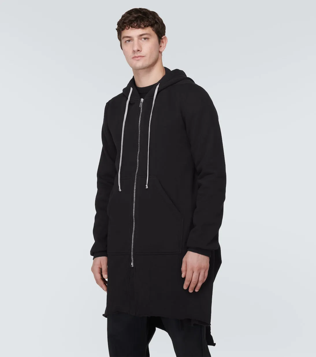 Drkshdw By Rick Owens Oversized Cotton Jersey Sweatshirt, Black