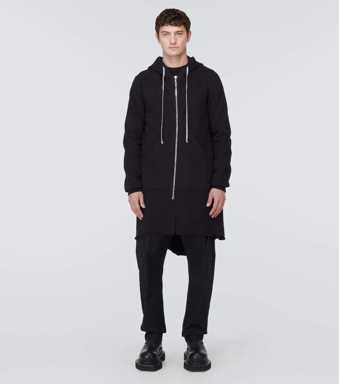 Drkshdw By Rick Owens Oversized Cotton Jersey Sweatshirt, Black