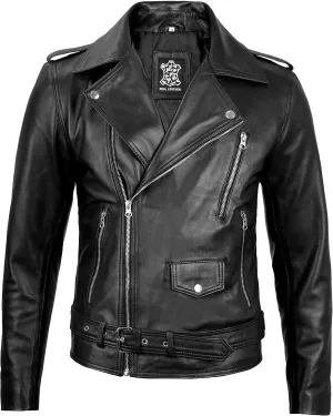 fjackets Asymmetrical Style Men's Leather Jacket - Genuine Lambskin Leather Jackets Men