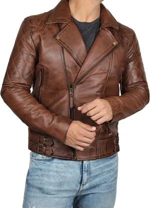 fjackets Asymmetrical Style Men's Leather Jacket - Genuine Lambskin Leather Jackets Men