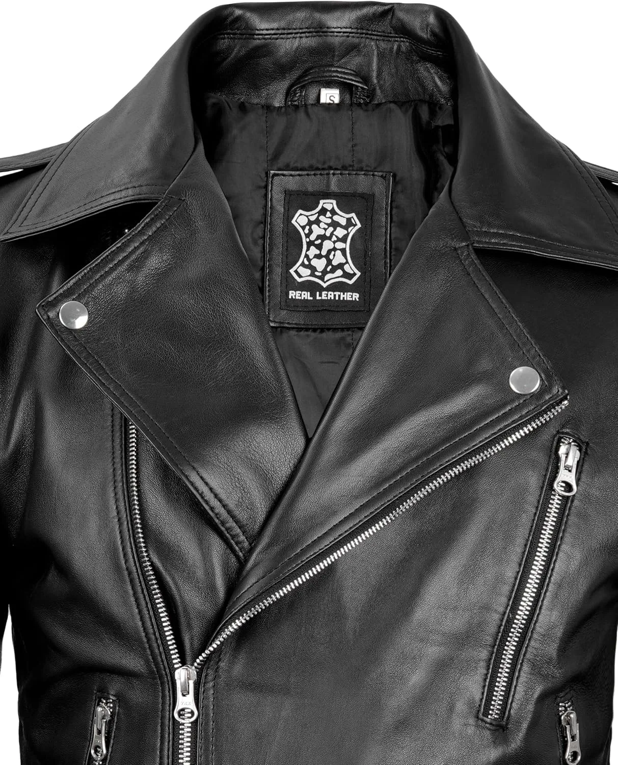 fjackets Asymmetrical Style Men's Leather Jacket - Genuine Lambskin Leather Jackets Men