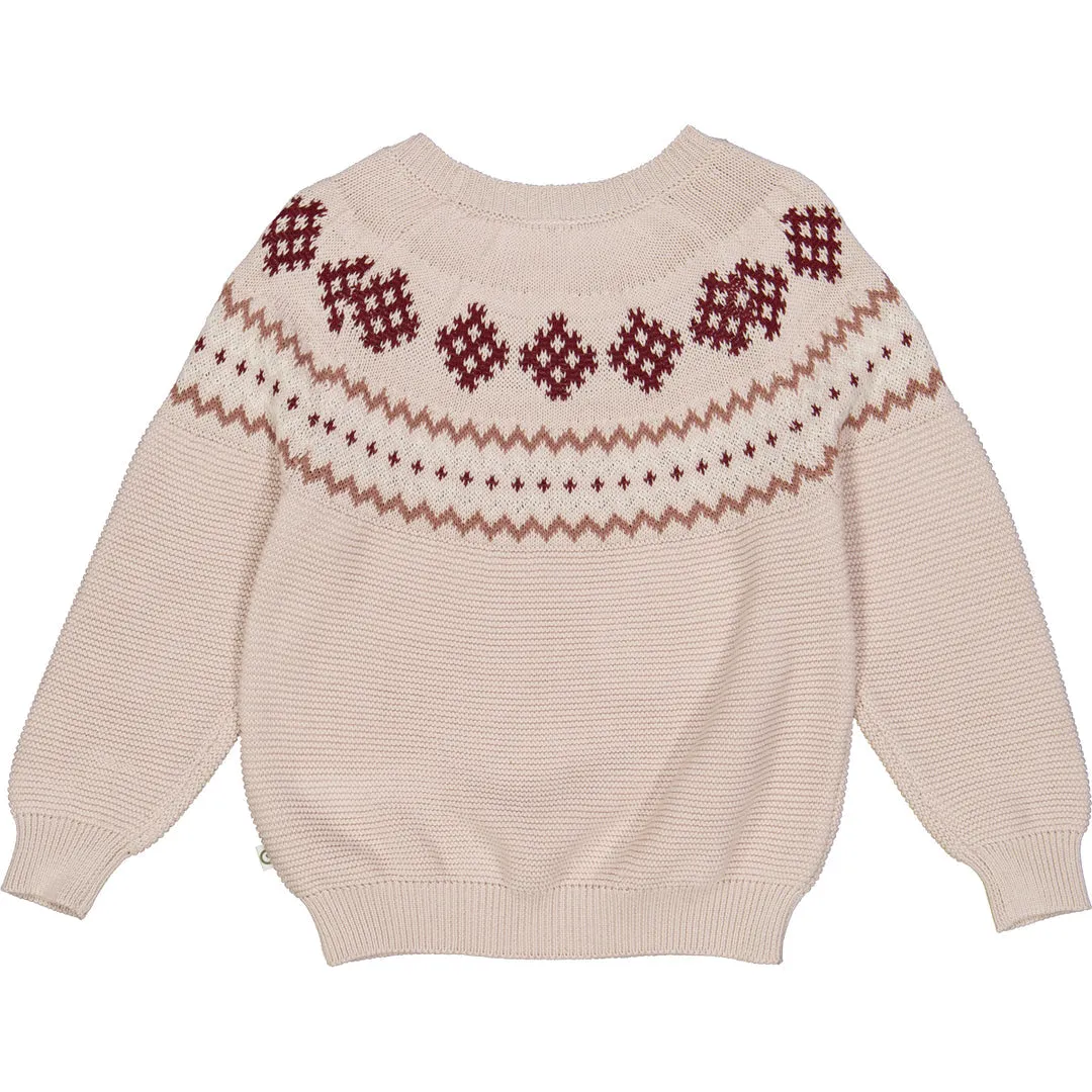 Knit Jacquard Sweater - Nightingale by Musli - FINAL SALE