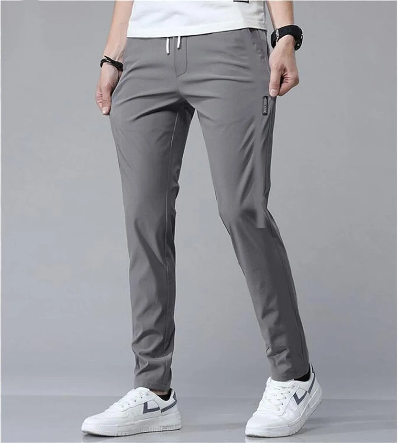 Men Cargo Pants Casual Cotton Stretch Elasticated Waist Pant Sweatpants Joggers Running Workout Jogger Bottoms