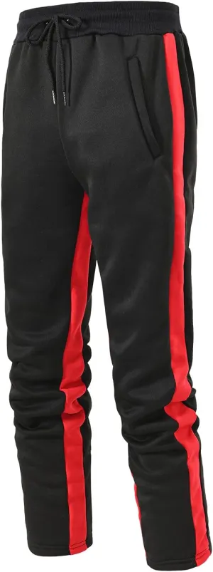 Mens Autumn Trousers Casual Men's Fleece Sweatpants Men's Slim-Fit Casual Stretch Chino Pant Casual Jogger Work Pants