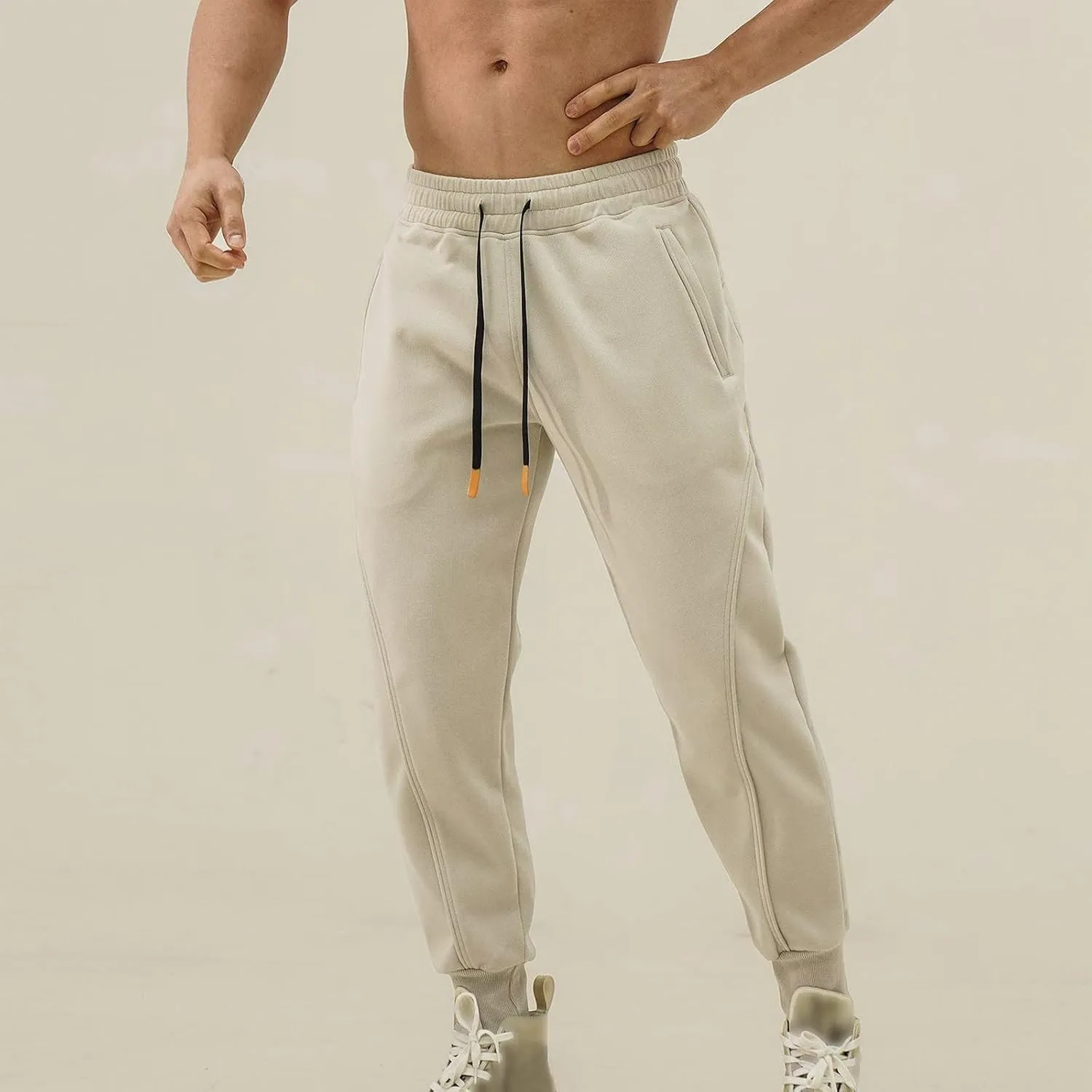 Mens Casual Pants Cargo Trousers Straight Fitness Pant Work Wear Combat Safety Overalls Trouser with Multi-Pockets