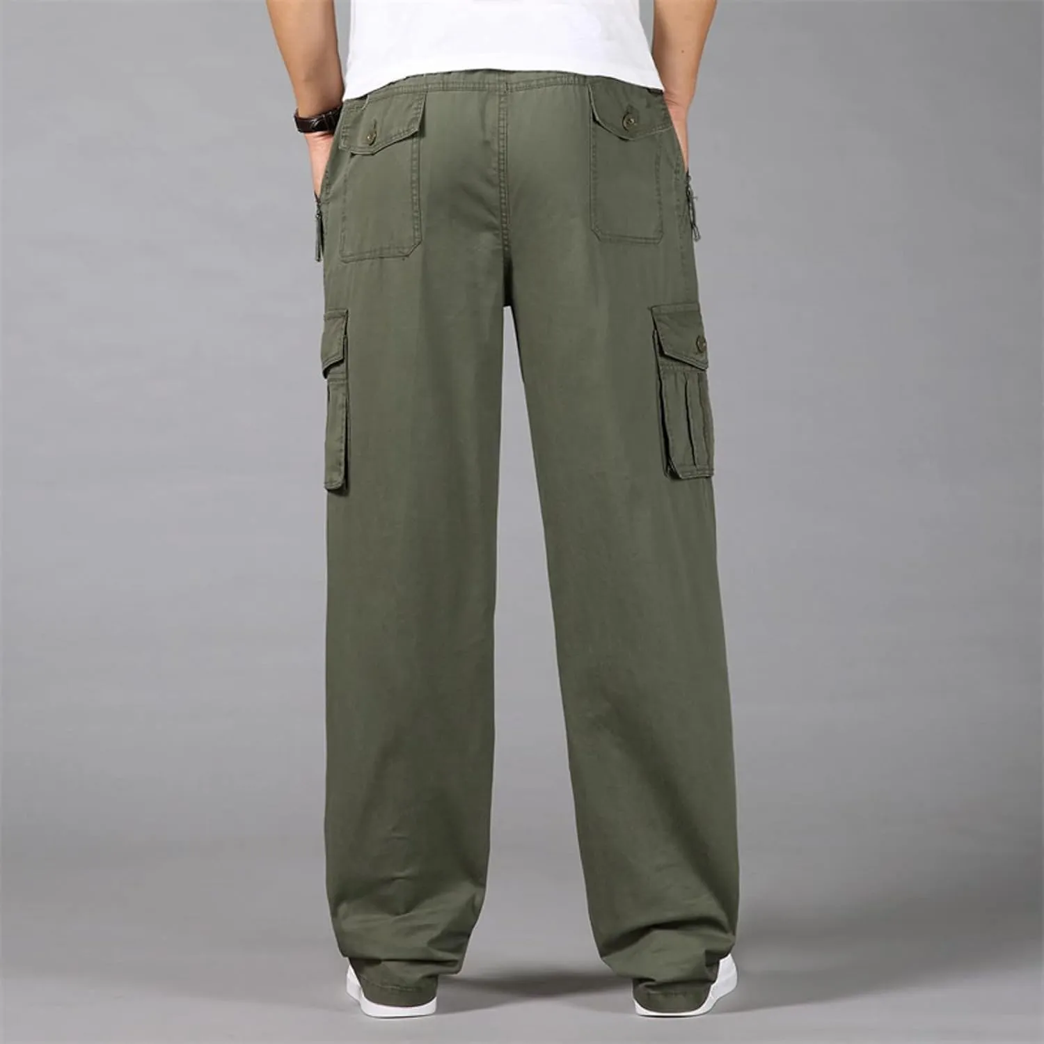 Mens Multi Pockets Cargo Pants Hiking Combat Work Outdoor Trousers Ripstop Wild Cargo Pants with Pockets