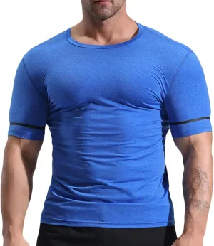 Mens Short Sleeve T-Shirt Fitness Tops,Men's Workout Gym Tees Quick Dry Running Training Shirts