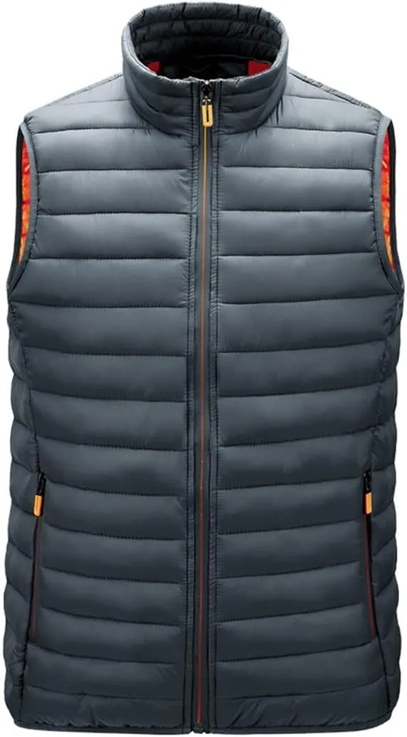 Men's Sleeveless Jackets Autumn Warm Vest Winter Casual Padded Cotton Waistcoat