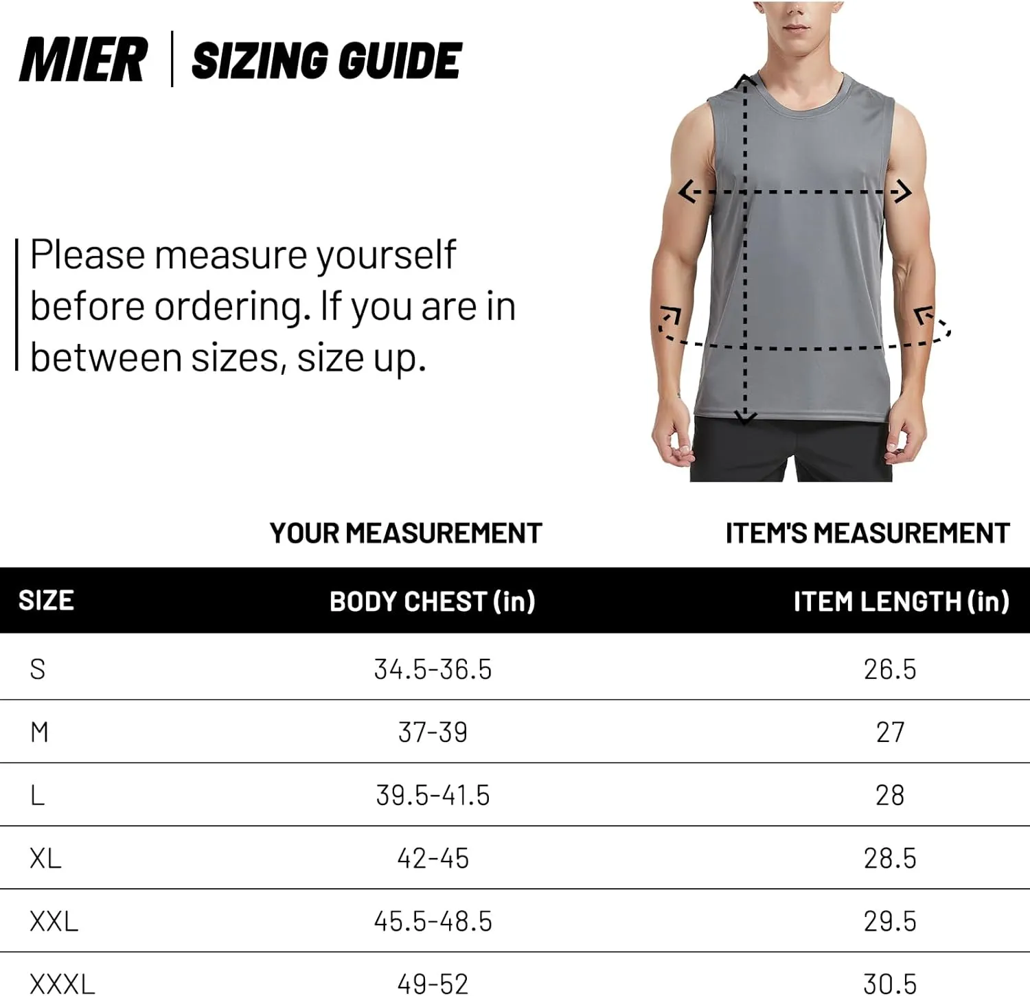 MIER Men's Workout Tank Tops UPF 50  Swim Shirts Quick Dry Running Sleeveless UV Protection Muscle Tees