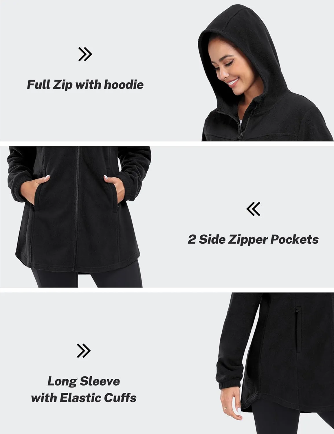 MoFiz Women's Fleece Dress Quarter Zip Winter Warm Golf Dress Jackets with Pockets