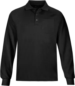 MOHEEN Men's Casual Solid Golf Shirts Outdoor Quick Dry Long Sleeve Moisture Wicking Performance Polo Shirt with Pocket