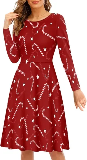 Mushroom Women Long Sleeveless Casual Summer Dresses, High Waist Swing Maxi Long Dress, Evening Dress for Party