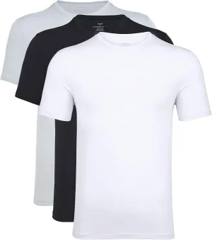 NACHILA Undershirts for Men- Viscose Made from Bamboo, 3 Pack Short Sleeve Tees Soft T-Shirts Comfy Loungewear Top