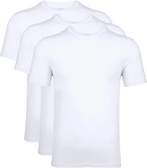 NACHILA Undershirts for Men- Viscose Made from Bamboo, 3 Pack Short Sleeve Tees Soft T-Shirts Comfy Loungewear Top