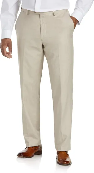 Oak Hill by DXL Men's Big and Tall Linen-Blend Suit Pants Flax 48 x 32