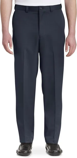 Oak Hill by DXL Men's Big and Tall Microfiber Waist-Relaxer Pants