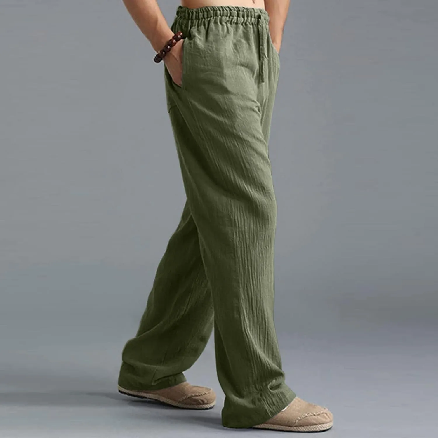 Pant Men Casual Beach Trousers Cotton Trousers Pants Men's Slim-Fit Casual Stretch Chino Pant Mens Fall Casual Pants