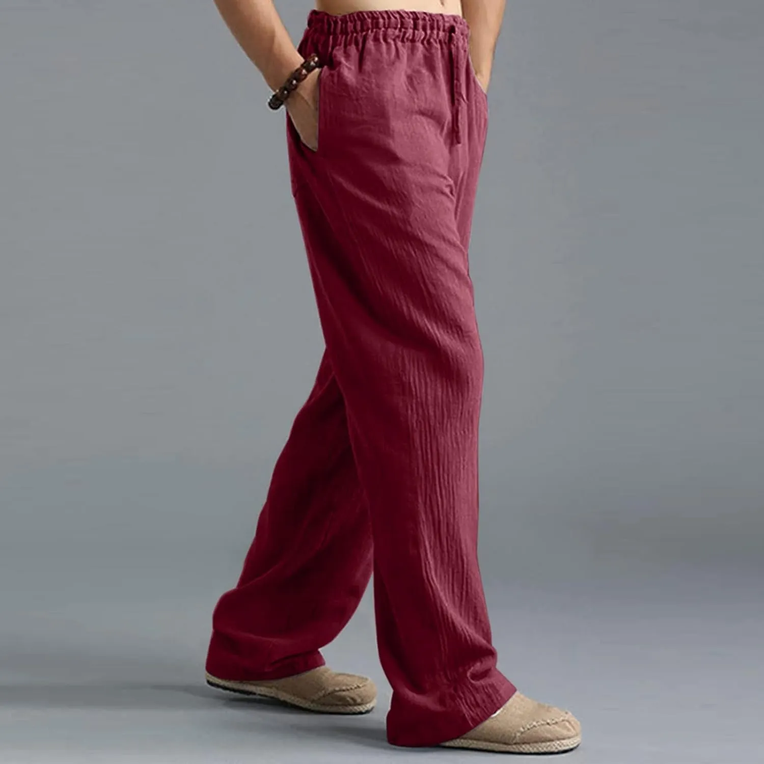Pant Men Casual Beach Trousers Cotton Trousers Pants Men's Slim-Fit Casual Stretch Chino Pant Mens Fall Casual Pants