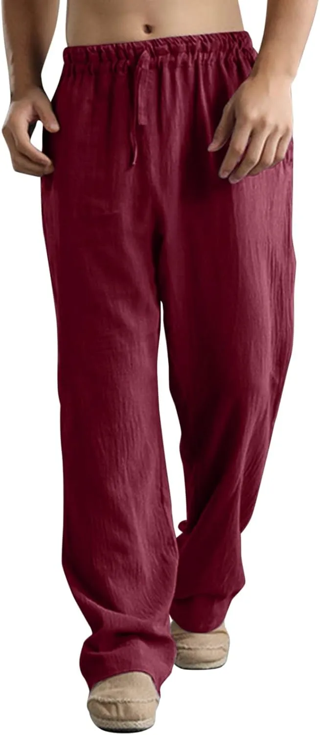 Pant Men Casual Beach Trousers Cotton Trousers Pants Men's Slim-Fit Casual Stretch Chino Pant Mens Fall Casual Pants