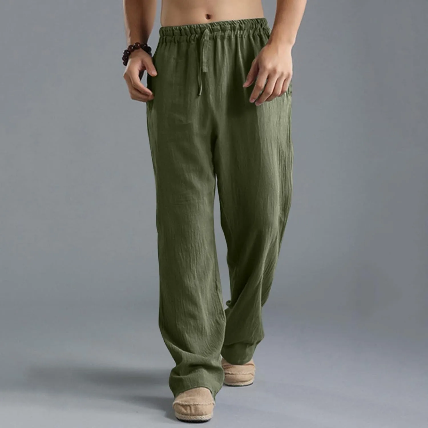 Pant Men Casual Beach Trousers Cotton Trousers Pants Men's Slim-Fit Casual Stretch Chino Pant Mens Fall Casual Pants