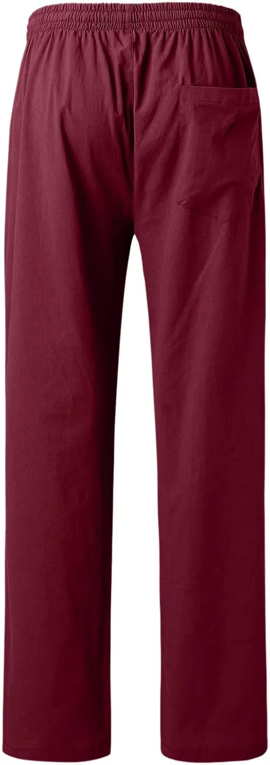Pant Men Casual Beach Trousers Cotton Trousers Pants Men's Slim-Fit Casual Stretch Chino Pant Mens Fall Casual Pants