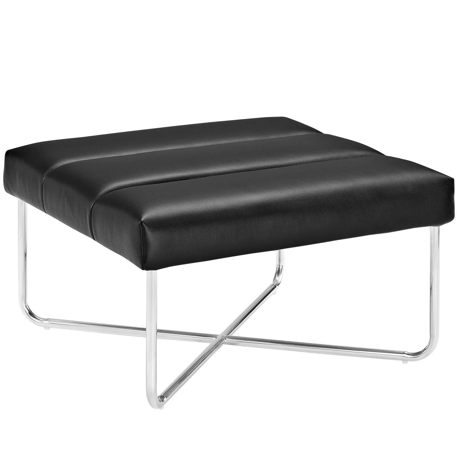 Reach Upholstered Vinyl Ottoman by Modway