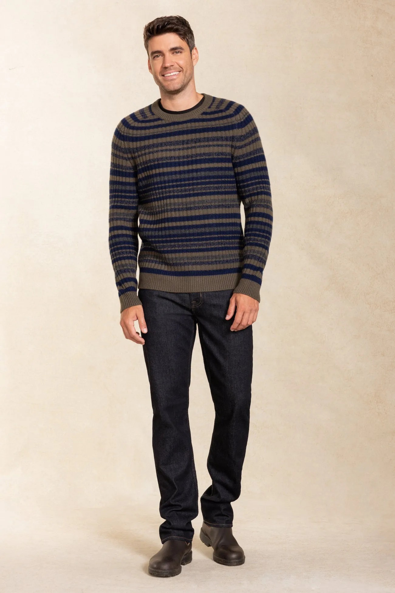 SAM STRIPED CASHMERE SWEATER