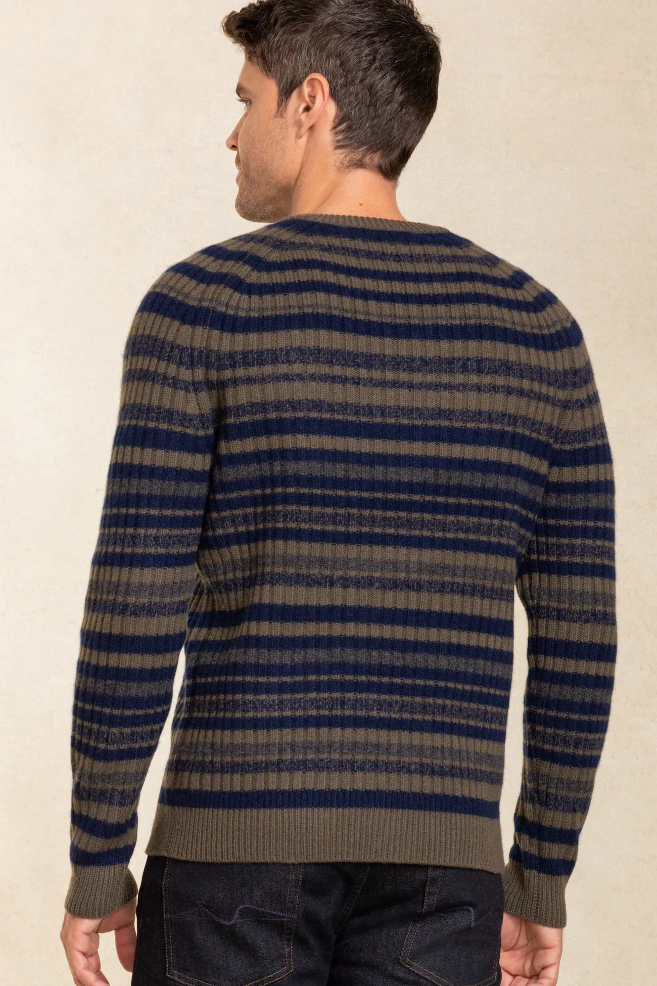 SAM STRIPED CASHMERE SWEATER