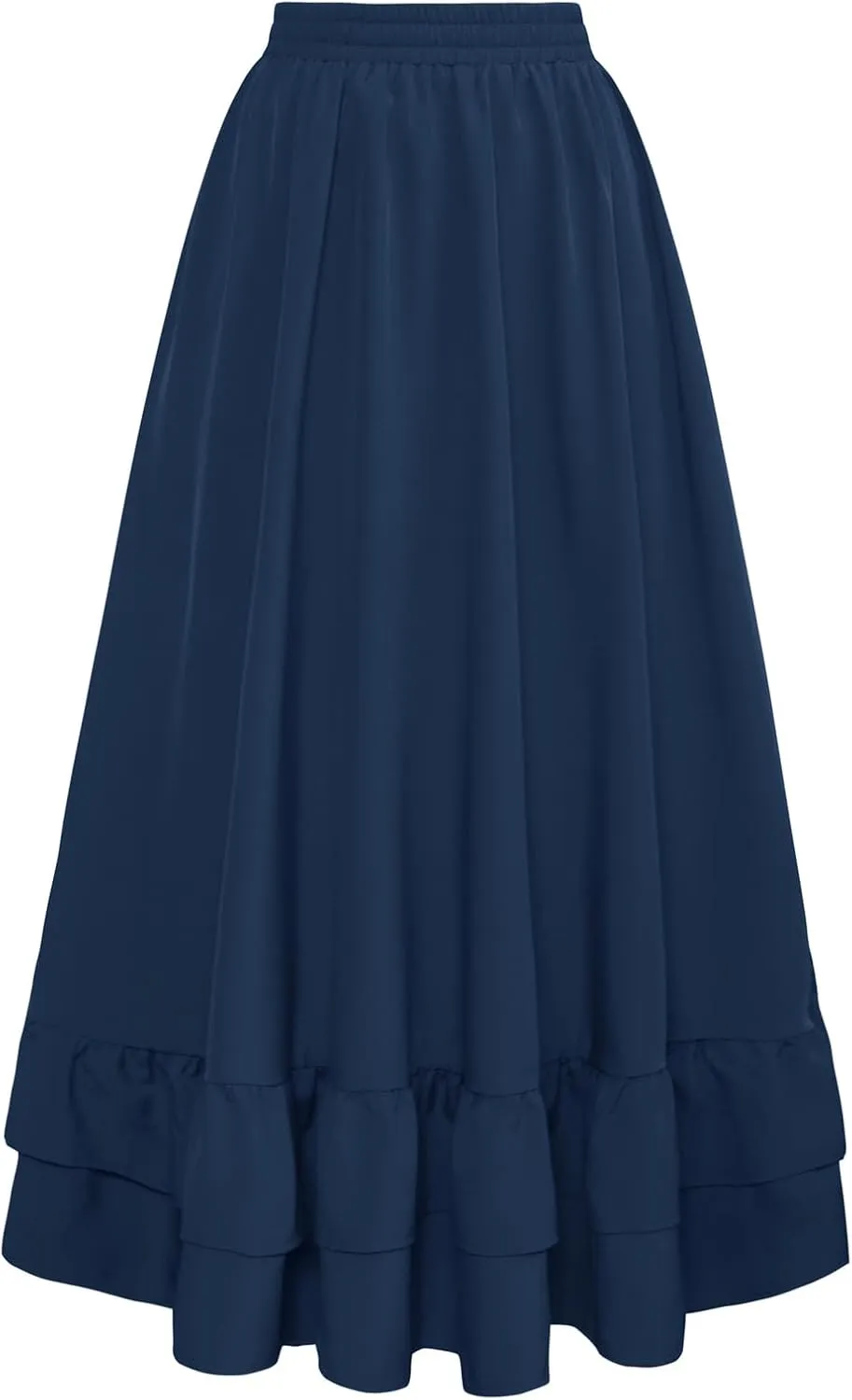Scarlet Darkness Women Renaissance Skirt Medieval Ruffle Layered Maxi Skirts