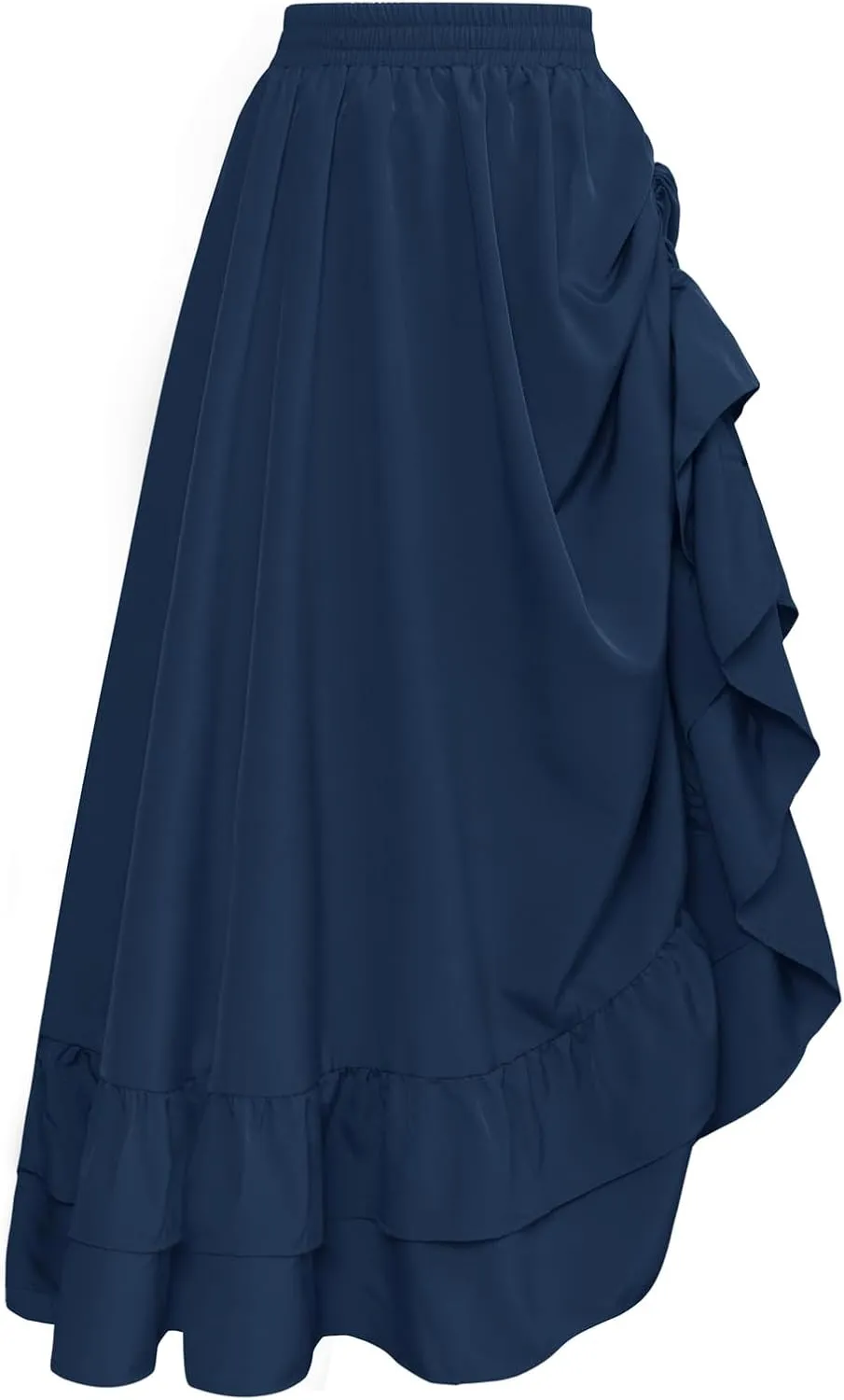 Scarlet Darkness Women Renaissance Skirt Medieval Ruffle Layered Maxi Skirts