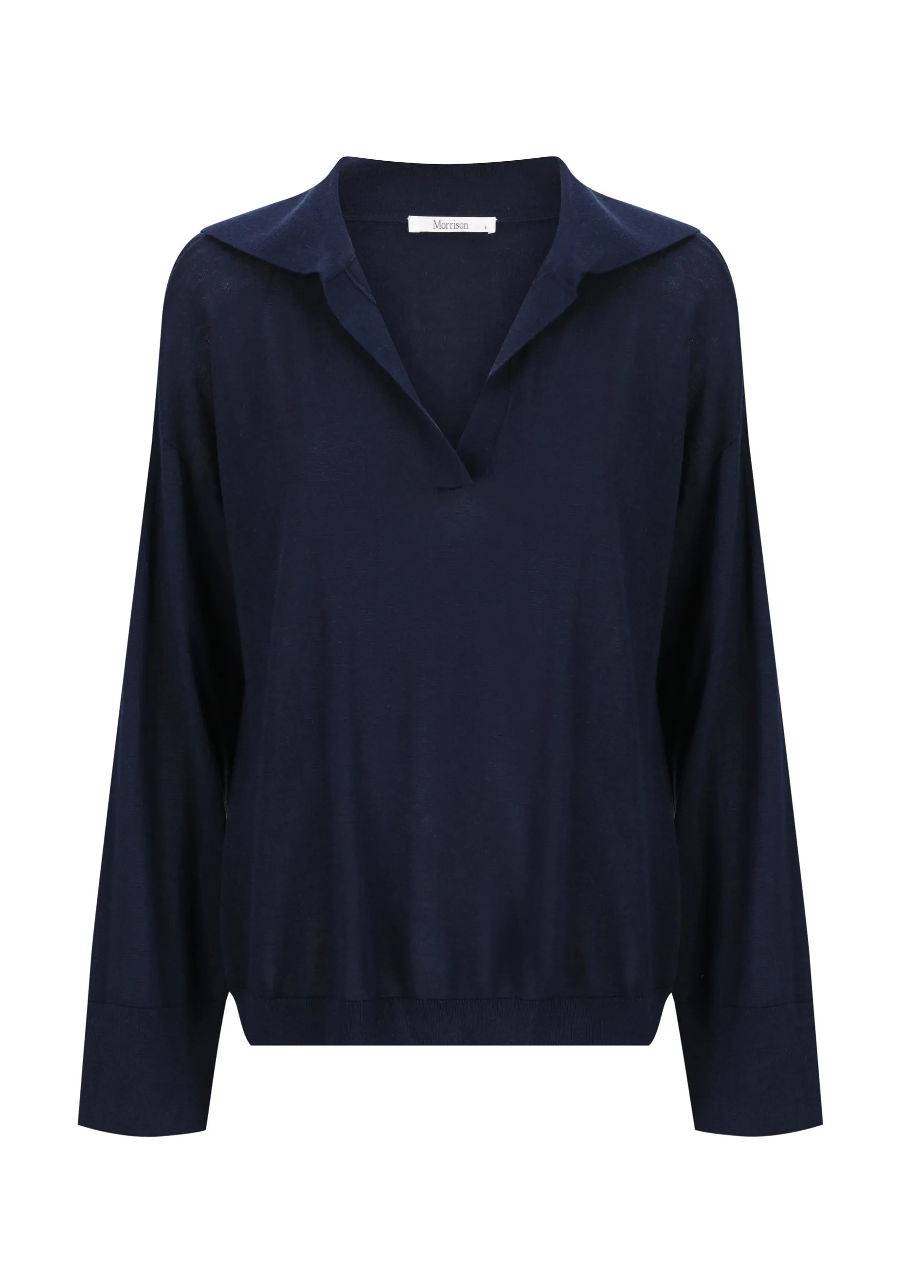 Skye Knit Polo_Navy