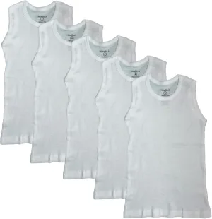 Studio 3 Little/Big Boys Value Pack Rib Knit Tank Tops and Crew Neck Undershirt Everyday Wear Tees