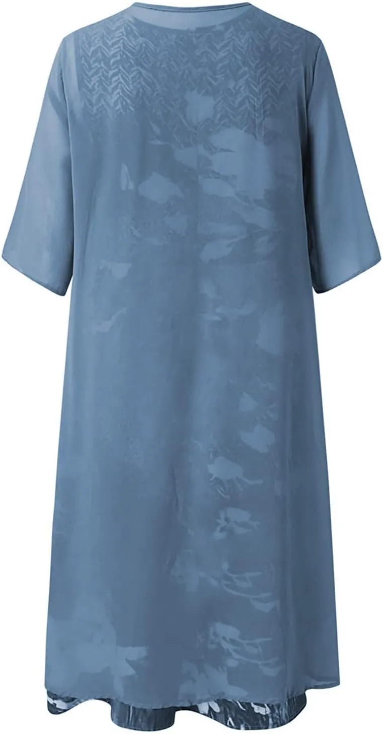 Summer Dresses for Women 2025 Wedding Guest Dresses for Women Chiffon 2 Piece Dress Sets Mother of The Bride Dresses