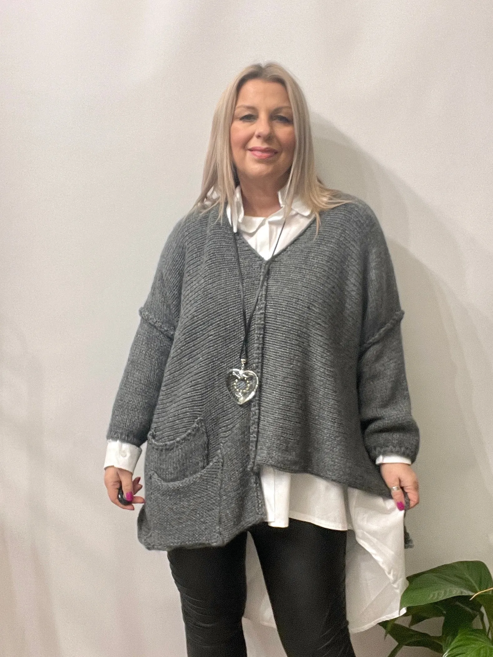 The Harper Chunky Cut out Knit Pocket Detail Jumper
