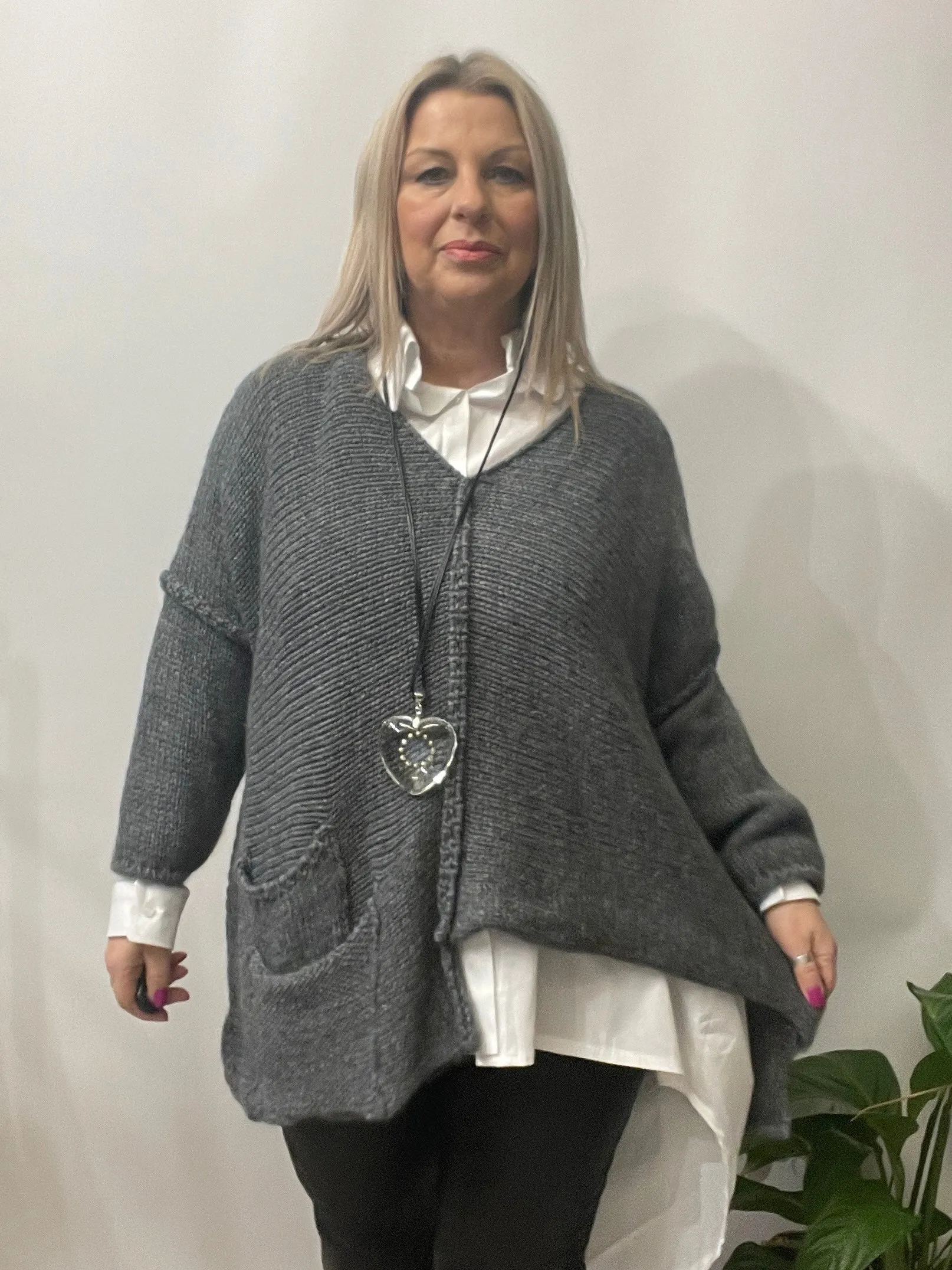 The Harper Chunky Cut out Knit Pocket Detail Jumper