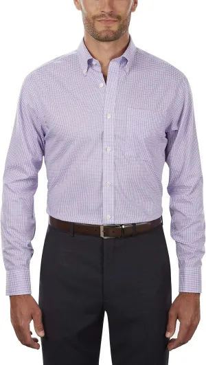 Tommy Hilfiger Men's Regular Fit Non Iron Gingham Dress Shirt - Amazon Exclusive