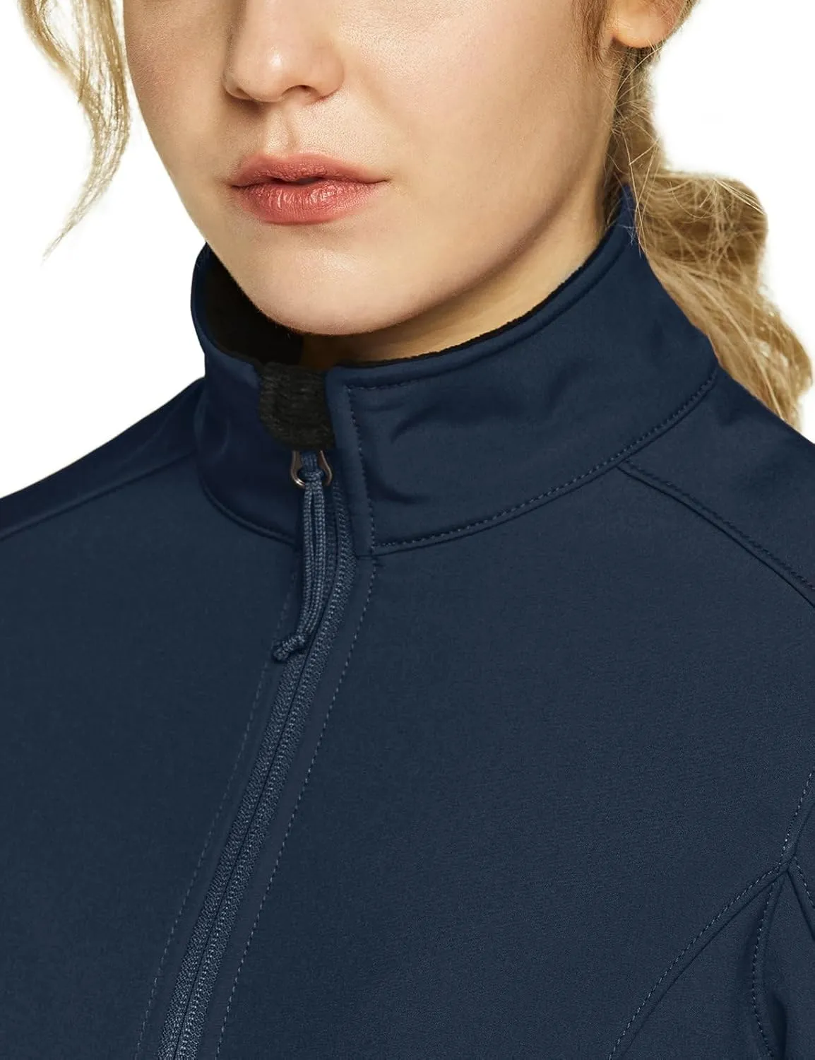 TSLA Women's Full-Zip Waterproof Softshell Jacket, Micro Fleece Jacket, Wind Proof Lightweight Jackets