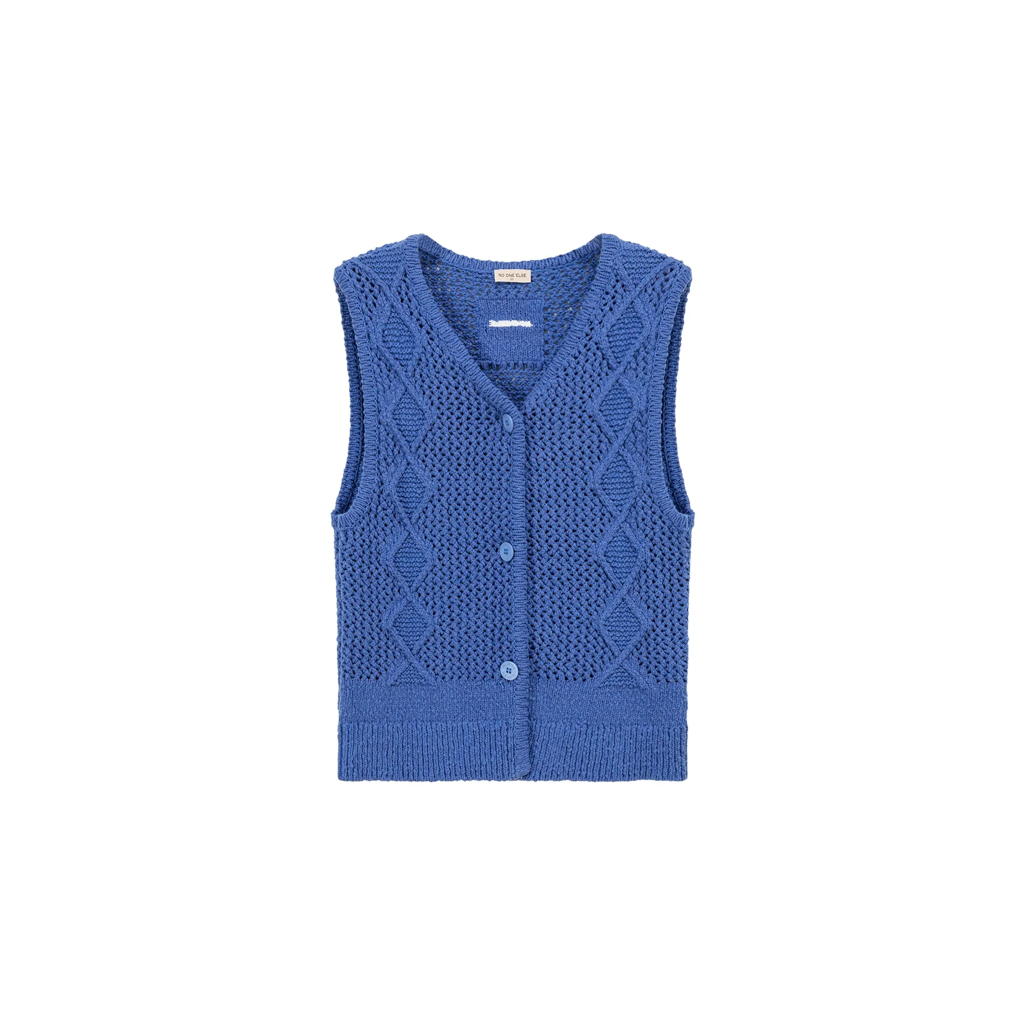V-Neck Button Knit Vest