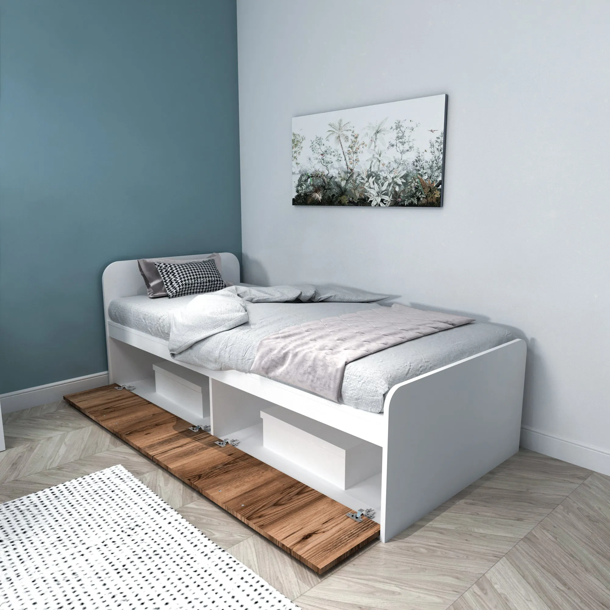 Viola Bedstead, Bed Frame with Headboard