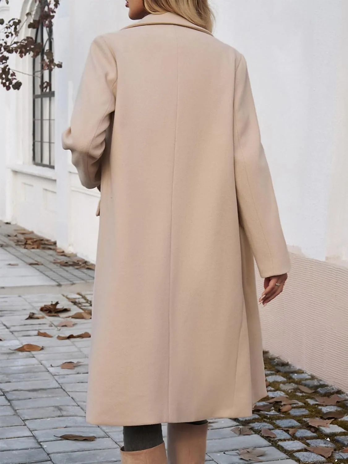 Women's Cardigan Flip Collar Single Breasted Pea Coats Winter Trench Overcoat Long Jackets