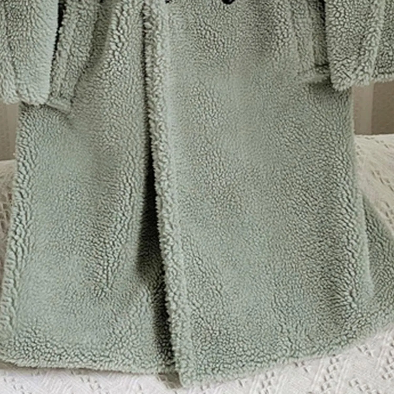 Women's Fleece Lapel Collar Trench Coat Open Front Long Cardigan Overcoat Winter Warm Outwear Jackets