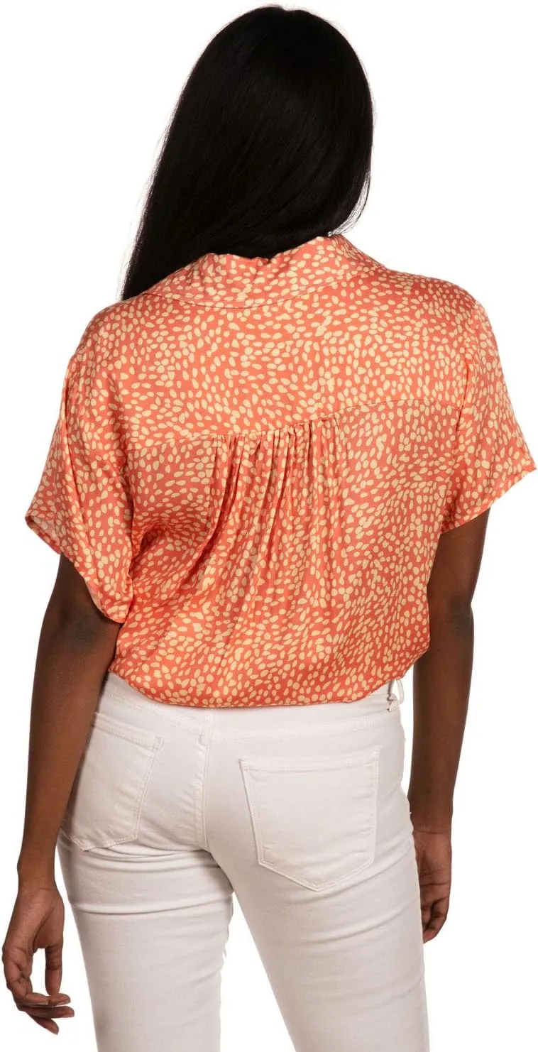 Women's Summer Tie Shirts - Patterned Tie Summer Shirts for Women